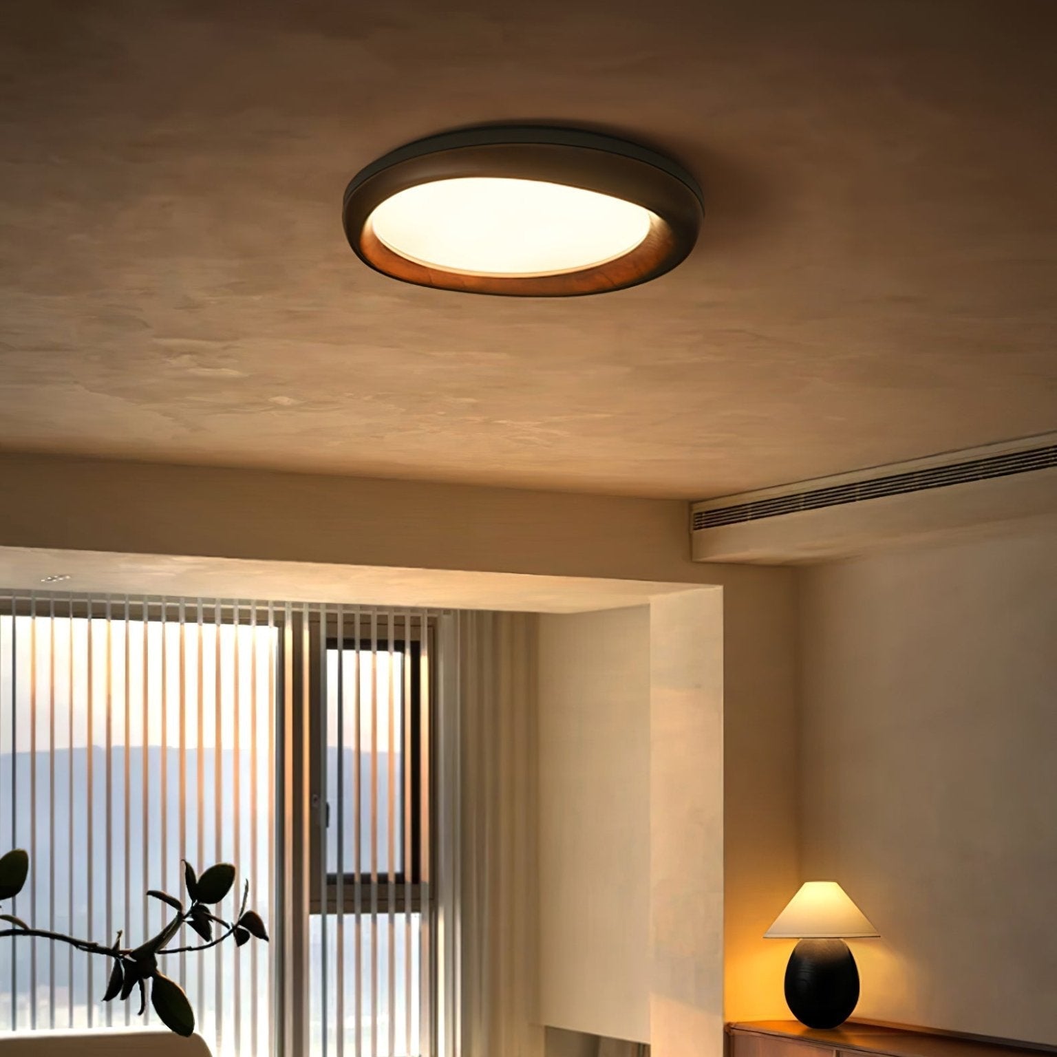 Lampada da soffitto in legno Besca