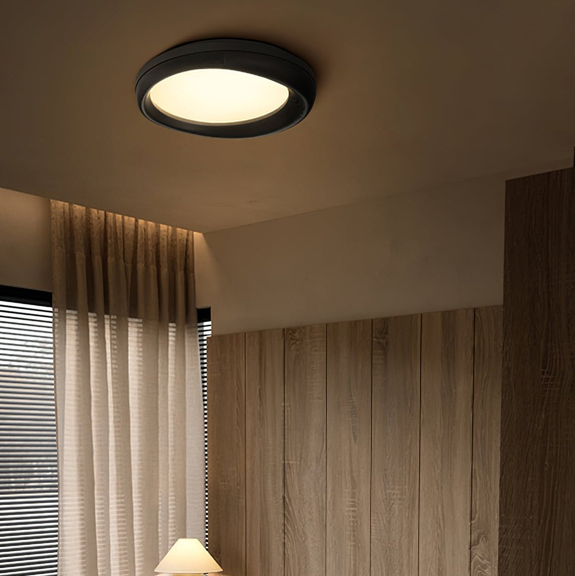 Lampada da soffitto in legno Besca