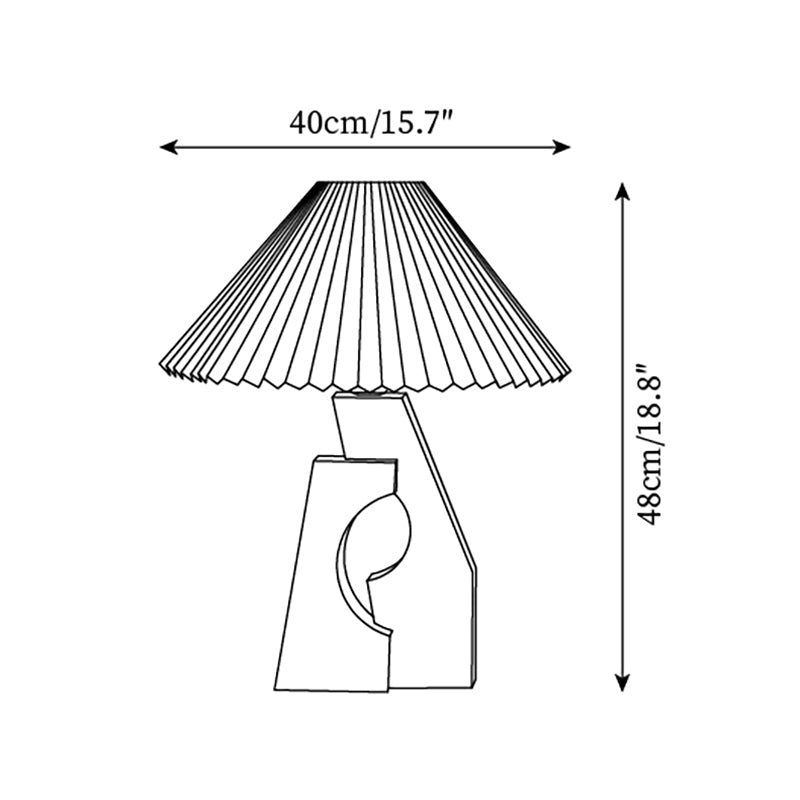 Lampada da tavolo Zelayn scanalata