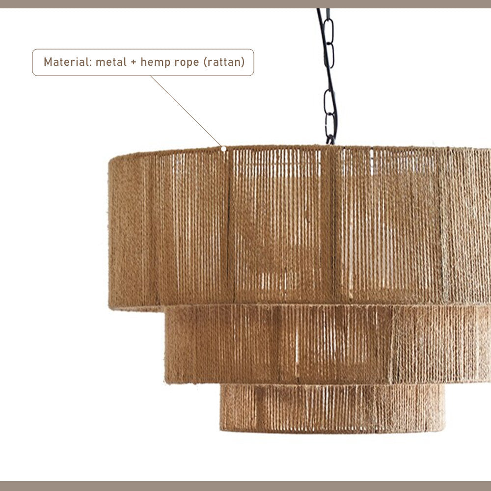 Taverno Henneptouw Boho Hanglamp