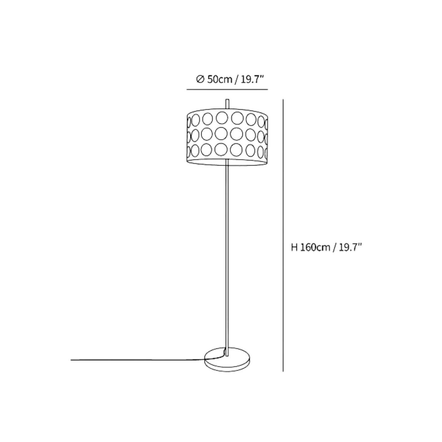 Lampada da pavimento Poleka