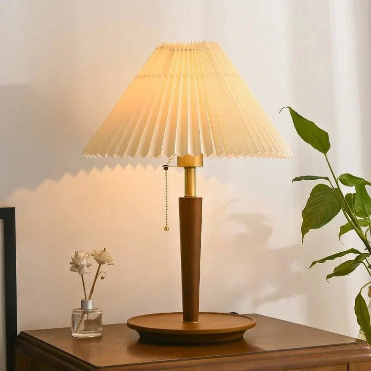 Lea Vintage Houten Tafellamp