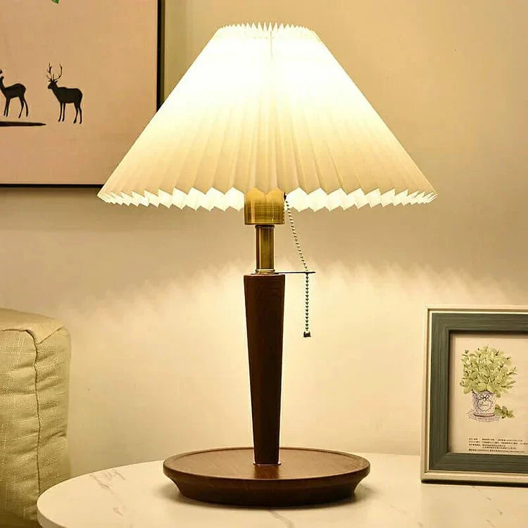 Lea Vintage Houten Tafellamp