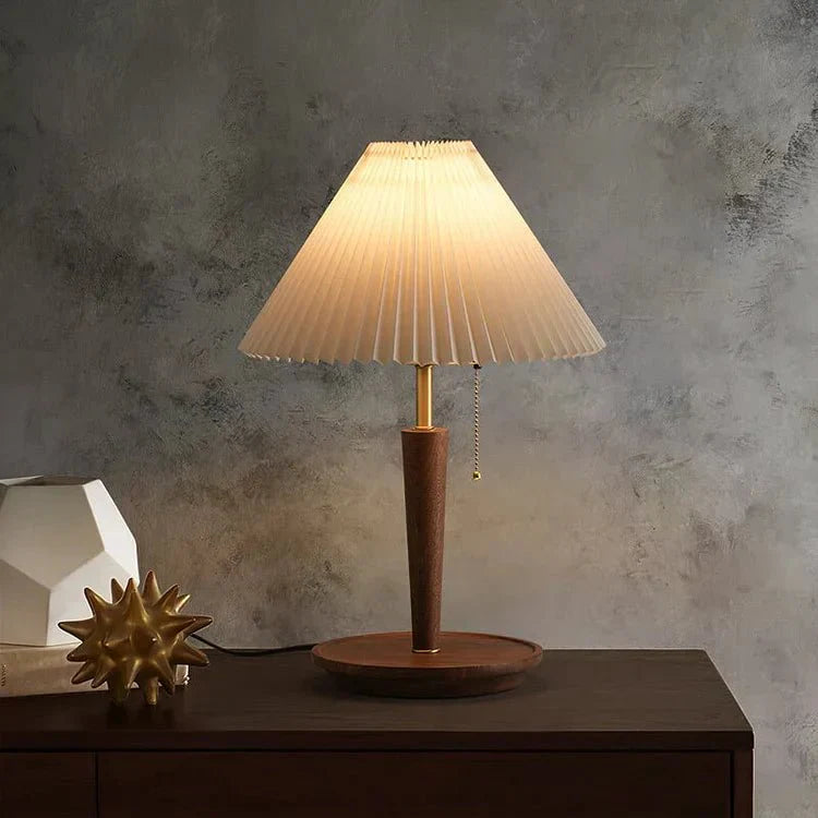 Lea Vintage Houten Tafellamp