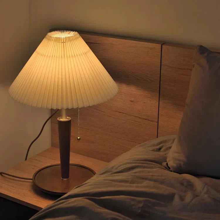 Lea Vintage Houten Tafellamp