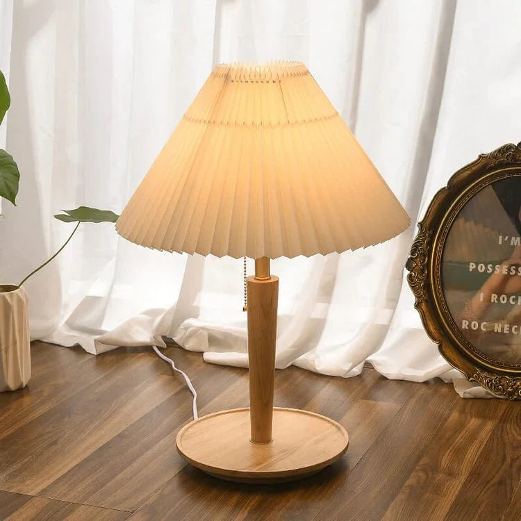 Lea Vintage Houten Tafellamp