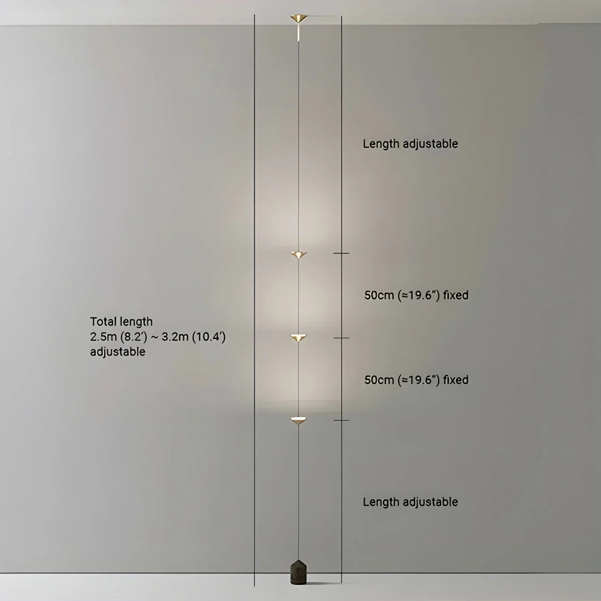 Oziller Vloer Tot Plafond Lamp